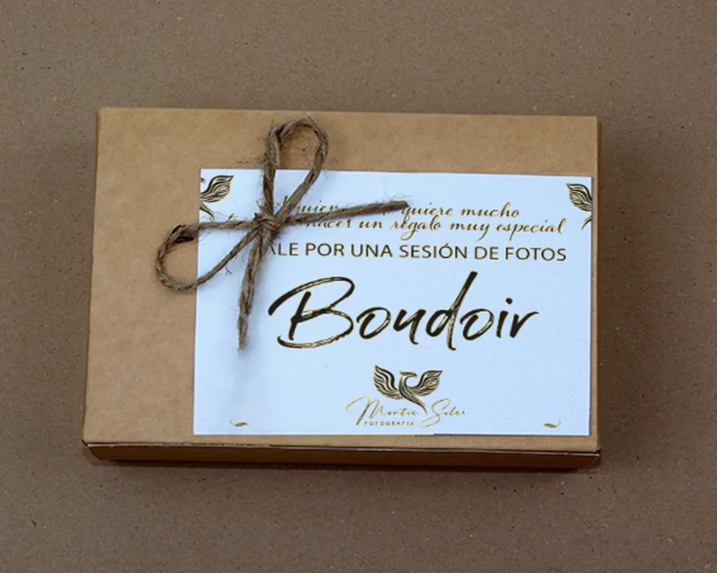 tarjeta regalo para sesión fotográfica Boudoir en Barcelona